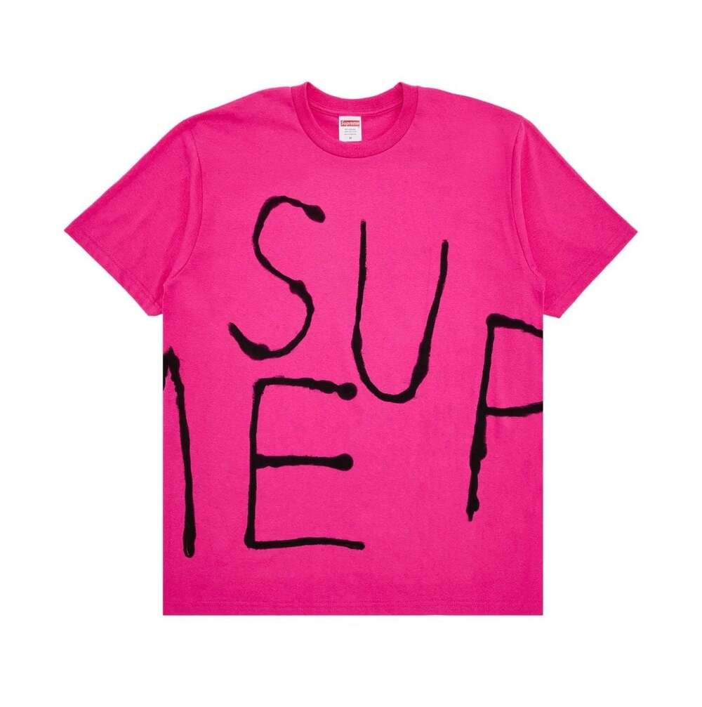 Supreme Painted Tee Fuchsia